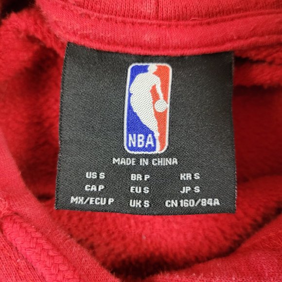 Vintage Chicago Bulls Cropped Hoodie S Small Red NBA Basketball Jordan Pippen - Picture 9 of 12